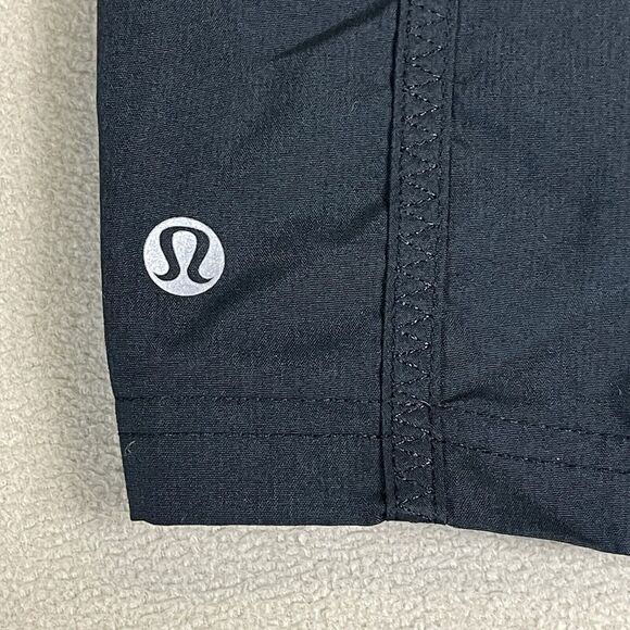 Lululemon Short‎ Womens 6 Black Elastic Waist Lined Zip Pocket Running Workout - Picture 7 of 12
